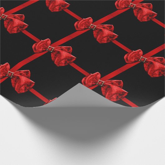 Kerstcadeauboegreep traditioneel cadeaupapier (Hoek)