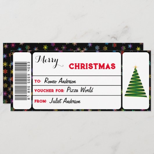 Kerstcadeaubon (Voorkant / Achterkant)