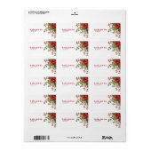 kerstcadeaubon bruiloft etiket (Full Sheet)