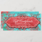 kerstcadeaubon  Damask Salon b (Voorkant / Achterkant)