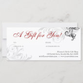 kerstcadeaubon Detailhandel Floral Red 2 (Achterkant)