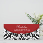 Kerstcadeaubon Diamanten Damast Patroon (Staand voorkant)