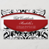 Kerstcadeaubon Diamanten Damast Patroon (Voorkant / Achterkant)