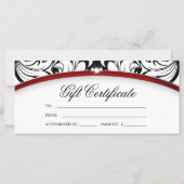 Kerstcadeaubon Diamond Damast Patroon (Achterkant)