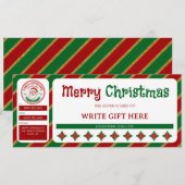 Kerstcadeaubon goedgekeurd door de Kerstman (Voorkant / Achterkant)
