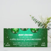 Kerstcadeaubon in Festieve Groen (Staand voorkant)