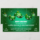 Kerstcadeaubon in Festieve Groen (Voorkant / Achterkant)