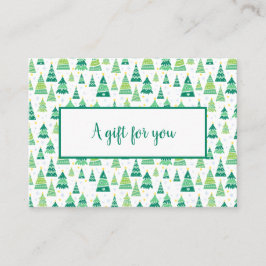 Kerstcadeaubon Kerstbomen Kortingskaartje
