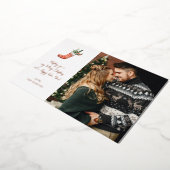 kerstcadeaubon kerstcadeau folie uitnodiging (Gedraaid)