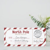 Kerstcadeaubon Nice List Ticket Noordpool (Staand voorkant)