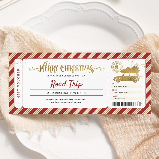 Kerstcadeaubon Road Trip Kaart