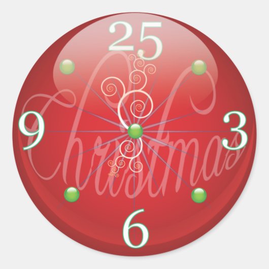 kerstcadeaubon ticker ronde sticker (Voorkant)
