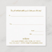 kerstcadeaubon vierkante visitekaartje