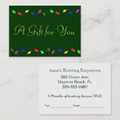 Kerstcadeaubon voor bedrijven kortingskaartje (Voorkant / Achterkant)