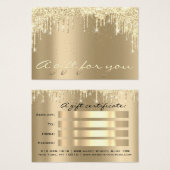 kerstcadeaubon voor goudConfetti Visitekaartje (Voorkant /achterkant)