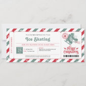Kerstcadeaubon voor schaatsen kaart (Voorkant)