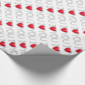 Kerstcadeaubonade... Ik hou van je met diamanten Cadeaupapier (Hoek)