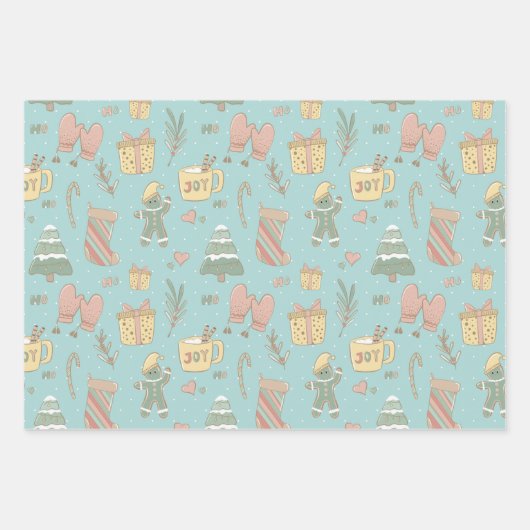 kerstcadeaubonade inpakpapier vel (Voorkant)