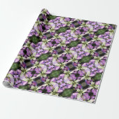 kerstcadeaubonade - Lavender Poinsettia Cadeaupapier (Uitgerold)