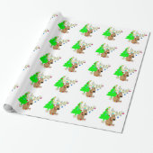 kerstcadeaubonade/rendiertje cadeaupapier (Uitgerold)