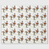 Kerstcadeaubonade voor kerstmis in Santa en Reinde Cadeaupapier (Vlak)