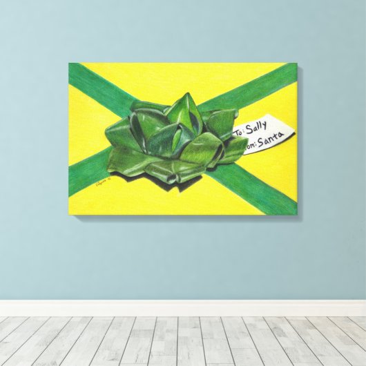 kerstcadeaubondoek canvas afdruk (Insitu (Houten vloer))