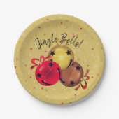 kerstcadeaubonen Bows Snowflakes Holiday Papieren Bordje (Voorkant)