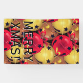 kerstcadeaubonen Bows Snowflakes Holiday Spandoek (Horizontaal)