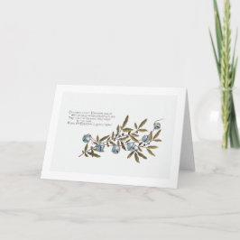 kerstcadeaubonen en blauwe bessen feestdagen kaart