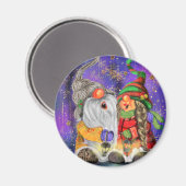 kerstcadeaubonen met cadeautjes, met kerstcadeaus magneet (Voorkant / Achterkant)