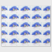 kerstcadeaubonen met kerstmannetjes met feestdag cadeaupapier (Vlak)