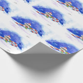 kerstcadeaubonen met kerstmannetjes met feestdag cadeaupapier (Hoek)