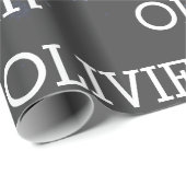 kerstcadeaubonen Snowflakes Naam grijs feestelijk Cadeaupapier (Rol Hoek)