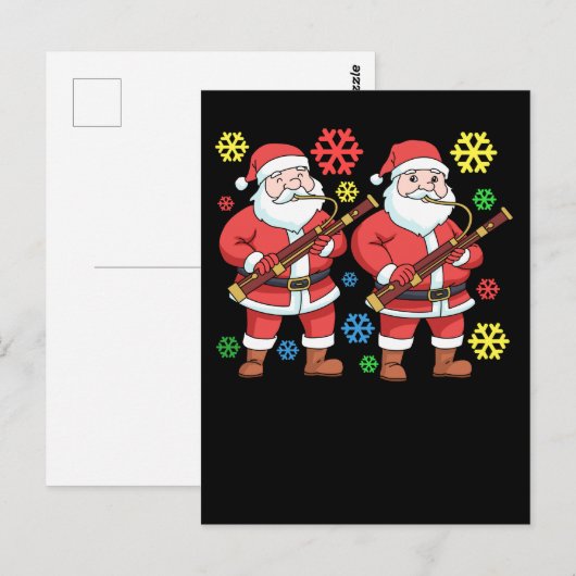 kerstcadeaubonist Mannen Orchestra Briefkaart (Voorkant / Achterkant)