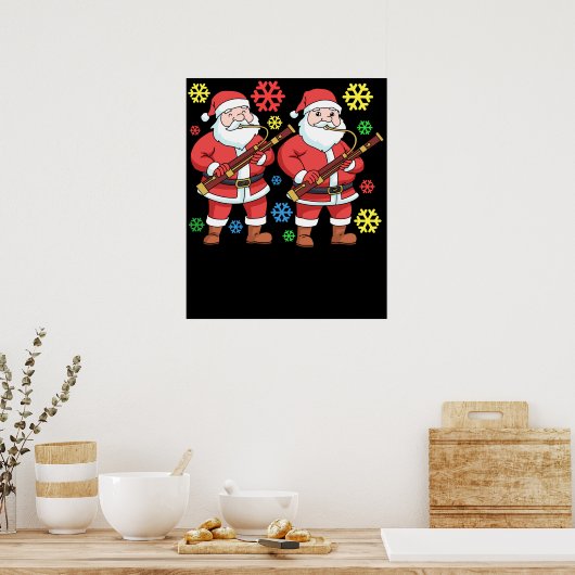 kerstcadeaubonist Mannen Orchestra Poster (Keuken)