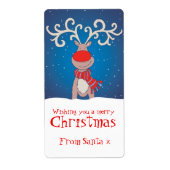 Kerstcadeaubonnen blauw etiket (Voorkant)