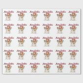 kerstcadeaubonnen en vrolijk kerstfeest cadeaupapier (Vlak)