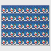 kerstcadeaubonnen/kerstman en Snowman Cadeaupapier (Vlak)