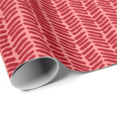 kerstcadeaubonnen met koraalrood roze zigzag cadeaupapier (Rol Hoek)