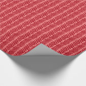kerstcadeaubonnen met koraalrood roze zigzag cadeaupapier (Hoek)