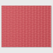 kerstcadeaubonnen met koraalrood roze zigzag cadeaupapier (Vlak)