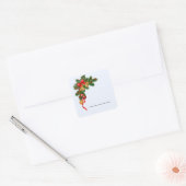 Kerstcadeaubonnen. Vierkante Sticker (Envelop)