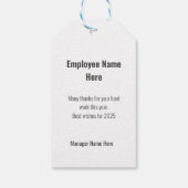 Kerstcadeaubonnen voor werknemers cadeaulabel (Achterkant)