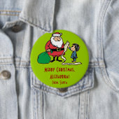 kerstcadeaubont Label Button kerstcadeau voor kers (In situ)