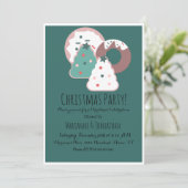 kerstcadeaubont met feestthema kaart (Staand voorkant)