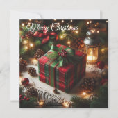 kerstcadeaubox feestdagenkaart (Voorkant)