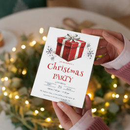 Kerstcadeaubox in het kerstfeest kaart