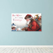 kerstcadeaubrief canvas afdruk (Insitu (Houten vloer))