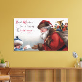 kerstcadeaubrief canvas afdruk (Insitu (Woonkamer))