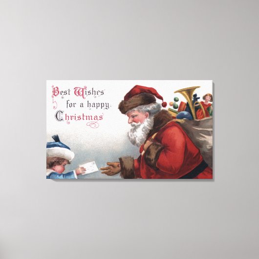 kerstcadeaubrief canvas afdruk (Voorkant)